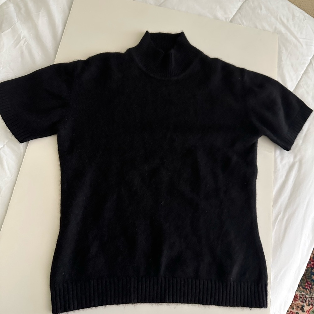 JCrew women’s sz S turtle neck short sleeve sweater top soft brushed hand feel